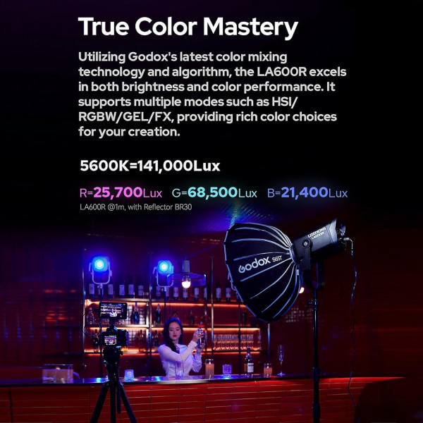 Світло Godox LITEMONS LA600R RGB LED Monolight (Black)