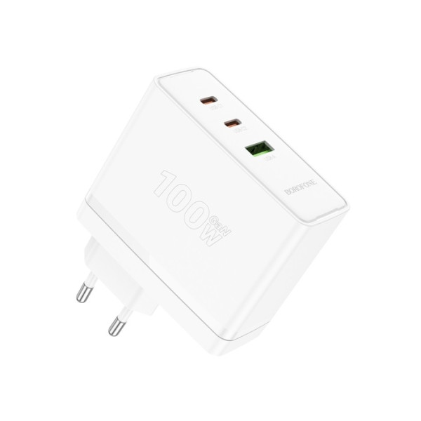 Сетевое зарядное устройство BOROFONE BN11 Imperial PD100W three-port(2C1A) charger White