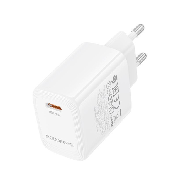 Сетевое зарядное устройство BOROFONE BN26 Fuente single-port PD20W charger (EU) White