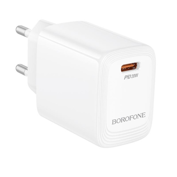 Сетевое зарядное устройство BOROFONE BN26 Fuente single-port PD20W charger (EU) White