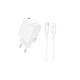 Сетевое зарядное устройство с кабелем BOROFONE BN26 Fuente single-port PD20W charger set (C to iP) (EU) White