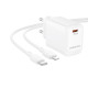 Сетевое зарядное устройство с кабелем BOROFONE BN26 Fuente single-port PD20W charger set (C to iP) (EU) White