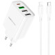 Сетевое зарядное устройство с кабелем BOROFONE BA79A Clever four-port PD20W (1C3A) charger set (C to iP) White