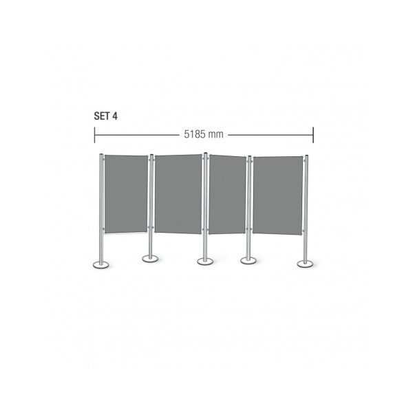 Система перегородок стационарная 5185 Magnetoplan Displayboards Set 4 (1101004)