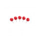 Булавки-бусины 17 красные Magnetoplan Pins Ball Red Set (111165106)