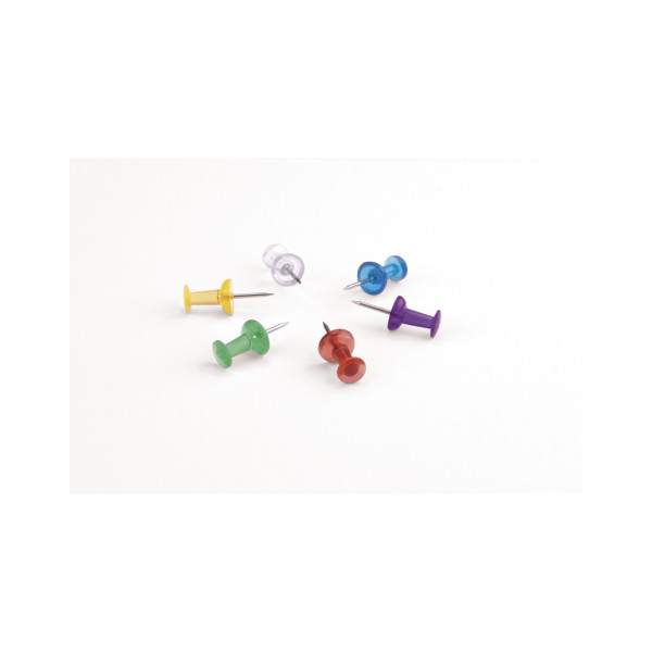 Булавки-гвоздики прозрачные 23 разноцветные Magnetoplan Pins Memo-holder Assorted Set (111165350)