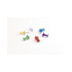 Булавки-гвоздики прозрачные 23 разноцветные Magnetoplan Pins Memo-holder Assorted Set (111165350)