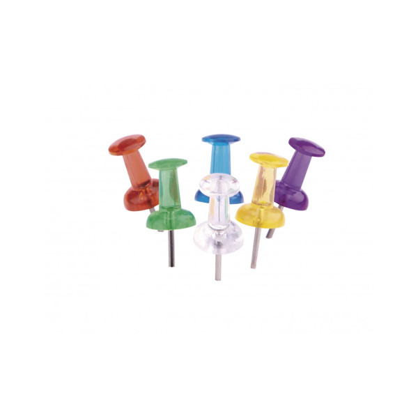 Булавки-гвоздики прозрачные 23 разноцветные Magnetoplan Pins Memo-holder Assorted Set (111165350)