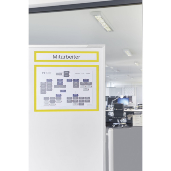 Рамки заголовков магнитные A4/A3 желтые Magnetofix Frame TOPSIGN Yellow Set (1131802)