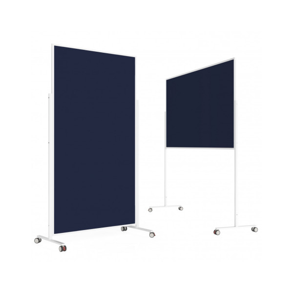 Доска модерационная мобильная 1000x1800 синяя, каркас белый Magnetoplan Design-Seminarboard VarioPin Mobile Felt-Blue WhiteEdition (1181114)