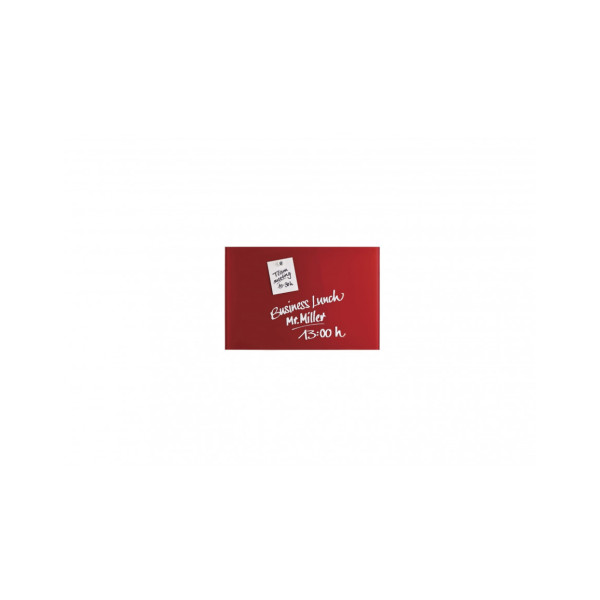 Доска стеклянная магнитно-маркерная 600x400 красная Magnetoplan Glassboard-Red (13402006)
