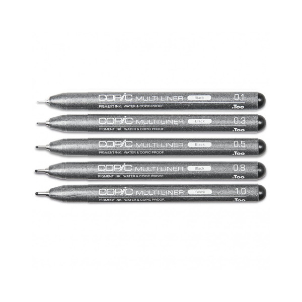 Линер черный 0.1мм COPIC Multiliner Black (2207502)