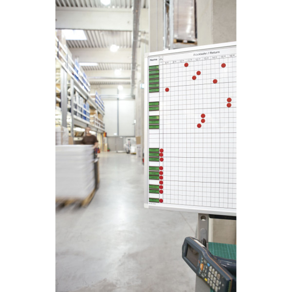 Щоденний табель 11 годин/30 осіб 450x600 Magnetoplan Staff In/Out Planner (37016)
