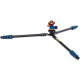 Штатив 3 LEGGED THING Punks Travis 2.0 Black Blue Алюминиевый, 4 секции, шаровая голова AirHed Neo 2.0 Blue и чехол в комплекте ( TRAVISBLUE2.0 )
