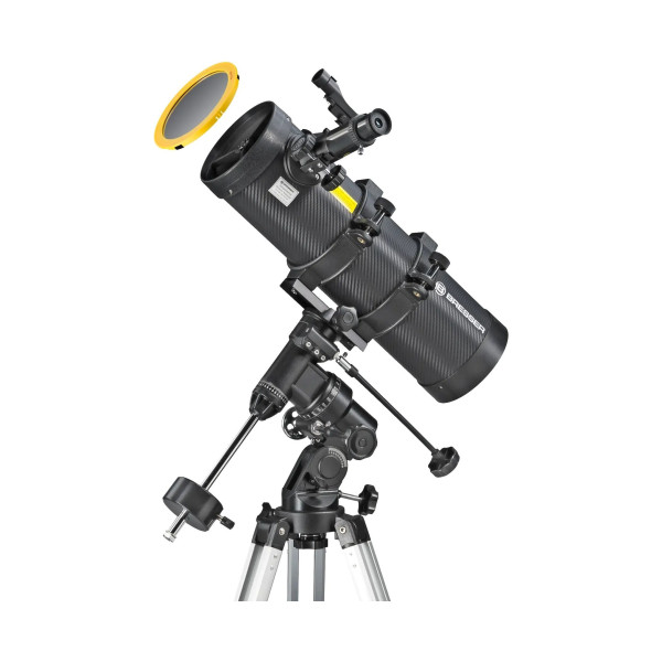 Телескоп Bresser Spica 130/1000 EQ3 Reflector Solar Carbon с солнечным фильтром и адаптером для смартфона (4630100)