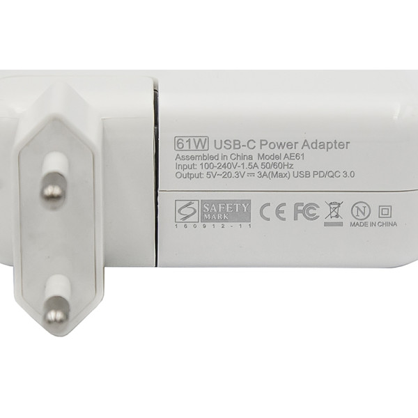 Блок питания для ноутбуков PowerPlant APPLE 220V, 20V 61W (USB Type-C)