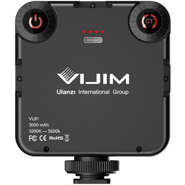 Міні LED світло Ulanzi VIJIM VL81 із вбудованим акумулятором, 3200-5500К (VL81)