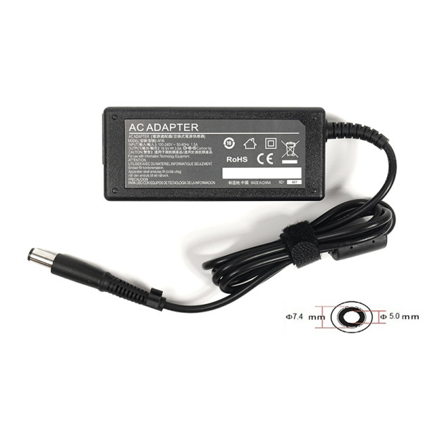 Блок питания для ноутбуков PowerPlant HP 220V, 18.5V 65W 3.5A (7.4*5.0)