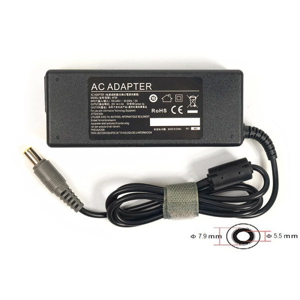 Блок живлення для ноутбуків PowerPlant IBM/LENOVO 220 В, 20 В, 90 Вт, 4.5 А (7.9×5.5)