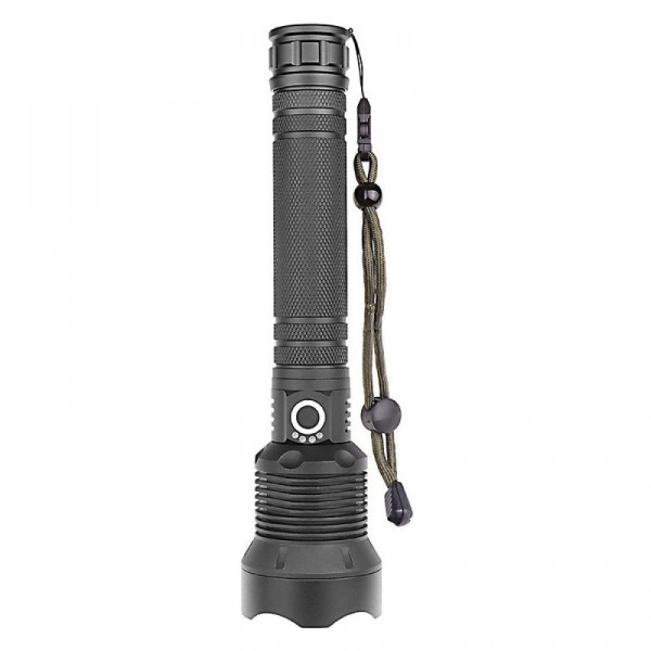 Ліхтар алюмінієвий LED XHP70 50000lum 18650 26650 IPX-6 AC Prof LED1016B