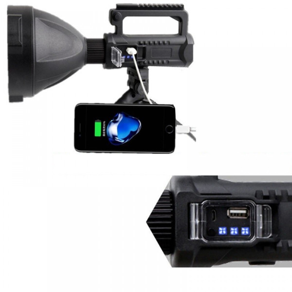 Ліхтар великий XHP50 3x 18650 8000мАг 20Вт AC Prof LED1098
