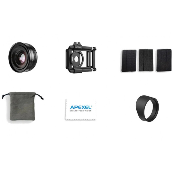 Макролинза для телефона 10-20X с регулировкой зума ZoomMacro Apexel APL-ZM100