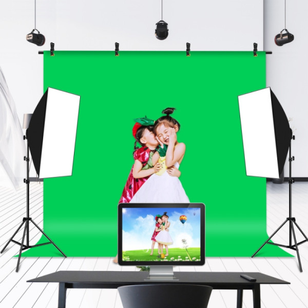 Фон зі стійкою Puluz PU5205G Chroma key зелений (200x200см)
