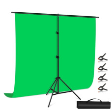 Фон зі стійкою Puluz PU5205G Chroma key зелений (200x200см)