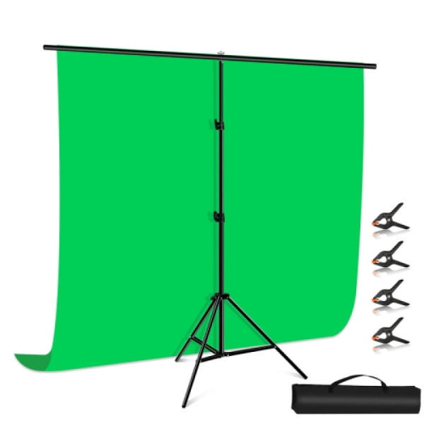 Фон зі стійкою Puluz PU5205G Chroma key зелений (200x200см)