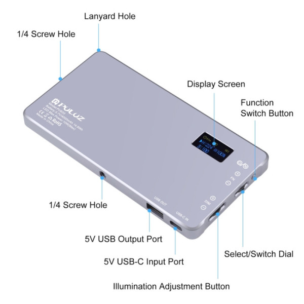 Накамерне світло Puluz PU633 RGB