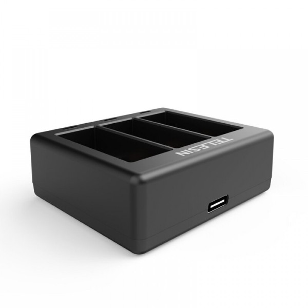 Зарядка GoPro HERO 9/10 HERO три слоти 3х 800мА Telesin GP-BCG-901