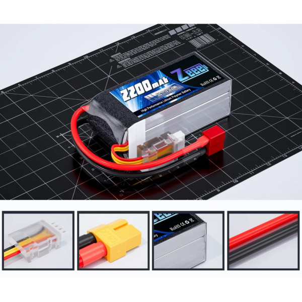 Акумулятор LiPo 3S 11.1V 50C 2200mAh XT60 Zeee lipo-111v-50