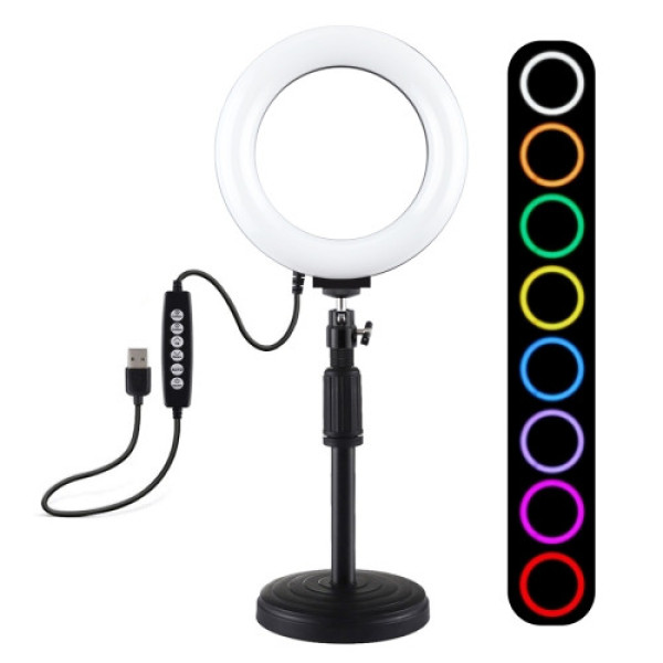 Кольцевой свет со стойкой Puluz PKT3047B RGB Ring Light 16см (12W)