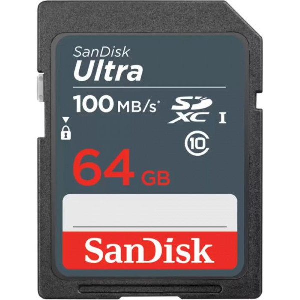 Карта пам'яті SDHC (UHS-1) SanDisk Ultra 64 ГБ класу 10 (100 Мбіт/с)