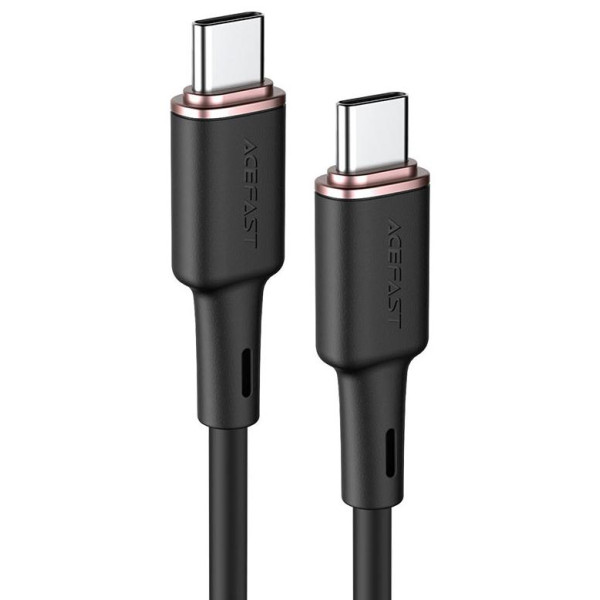 Кабель ACEFAST C2-03 Type-C до Type-C 3 А, 60 Вт, 1,2 м, силікон, цинкові конектори, чорний