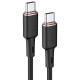 Кабель ACEFAST C2-03 Type-C до Type-C 3 А, 60 Вт, 1,2 м, силікон, цинкові конектори, чорний