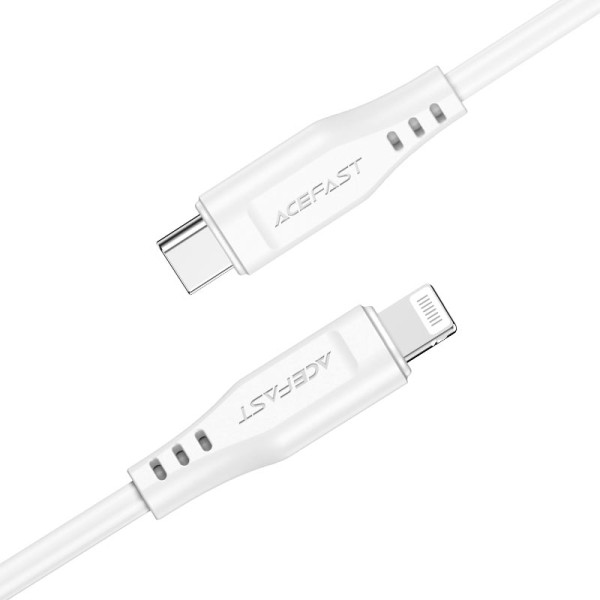 Кабель ACEFAST C3-01 Type-C до iP 3A, 30 Вт, TPE, TPE-роз'єми, білий