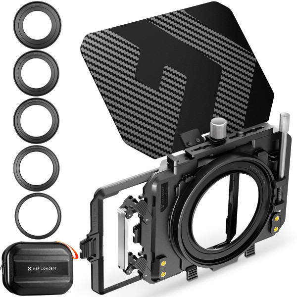 Компендіум K&F Concept Matte Box серії Nano-Xcel для 4x5.65" фільтрів з набором адаптерів 67-95 мм (SKU.2180)