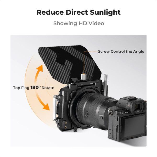 Компендіум K&F Concept Matte Box серії Nano-Xcel для 4x5.65" фільтрів з набором адаптерів 67-95 мм (SKU.2180)