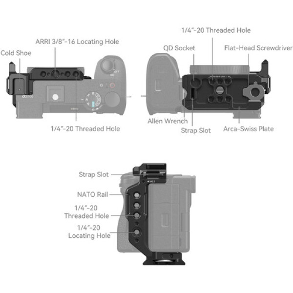 Клетка для камеры SmallRig Half Cage for Sony Alpha 6700/6600/6500/6400