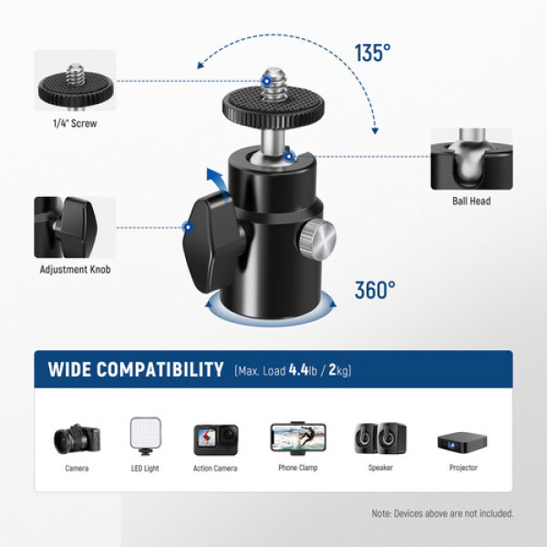 Крепления Neewer TS008 2 Pack T Type Wall Ceiling Mount (TS008)