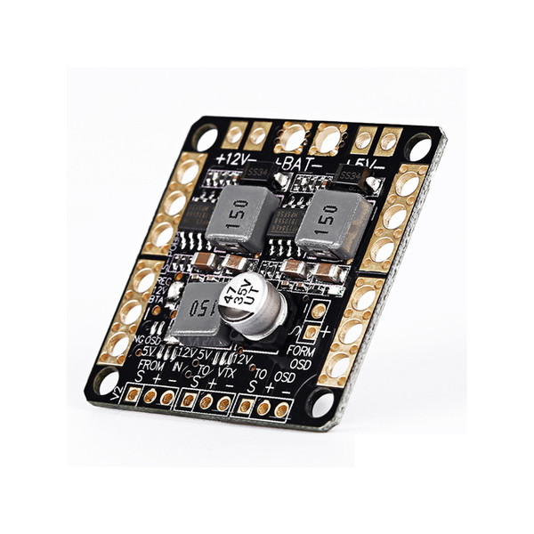 Плата розподілу живлення з BEC 5V, 12V та LC‑фільтром