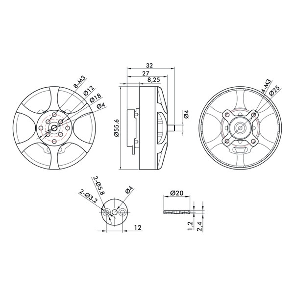 Мотор T-Motor Antigravity MN5008 KV400 6S для мультикоптеров