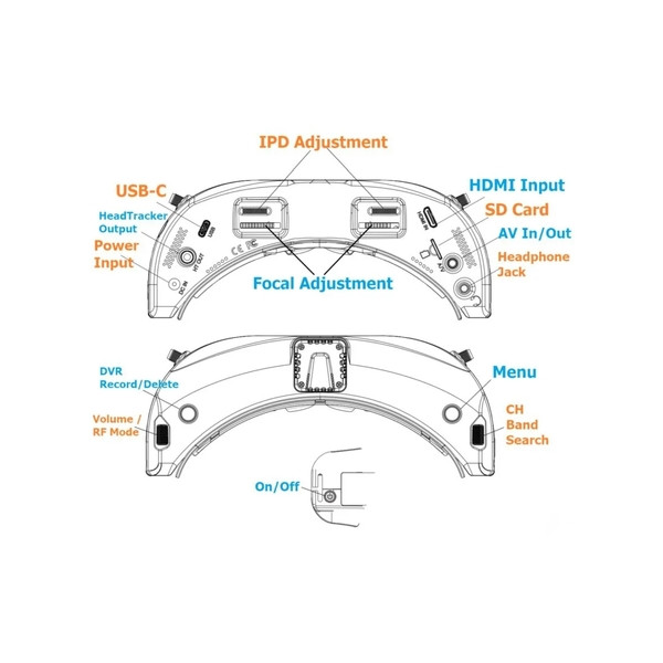 Очки FPV Skyzone SKY04X V2 1280x960 5.8GHz