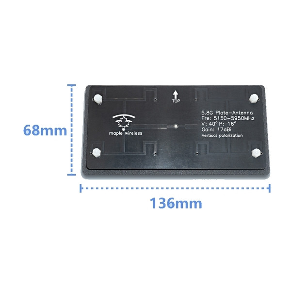 Антенна 5.5GHz Maple патч 17dB SMA