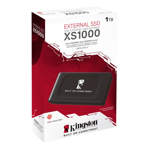 Портативный SSD Kingston XS1000 BOC 1TB USB 3.2 Gen2 Type-C 3D NAND