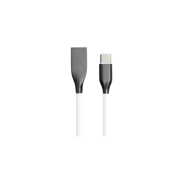 Дата-кабель USB 2.0 A-штекер до Type-C 1.0 м білий Power Plant (CA910717)