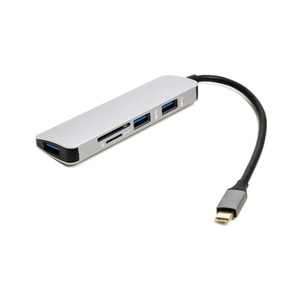 Концентратор USB Type-C to 3*USB 3.0 Ports + TF/SD Card Reader Power Plant (CA912100)