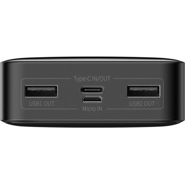 Універсальна мобільна батарея Baseus Bipow 20000 мАч, PD 15 Вт, USB-C, 2x USB QC 3.0 (чорний)