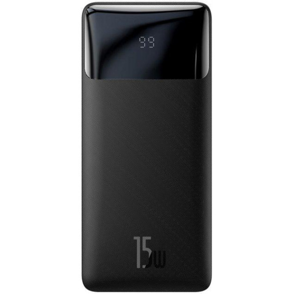 Універсальна мобільна батарея Baseus Bipow 20000 мАч, PD 15 Вт, USB-C, 2x USB QC 3.0 (чорний)